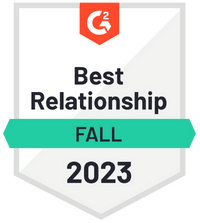 G2 Badge: Best Relationship, Summer 2023