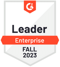 G2 Badge: Leader, Enterprise, Summer 2023